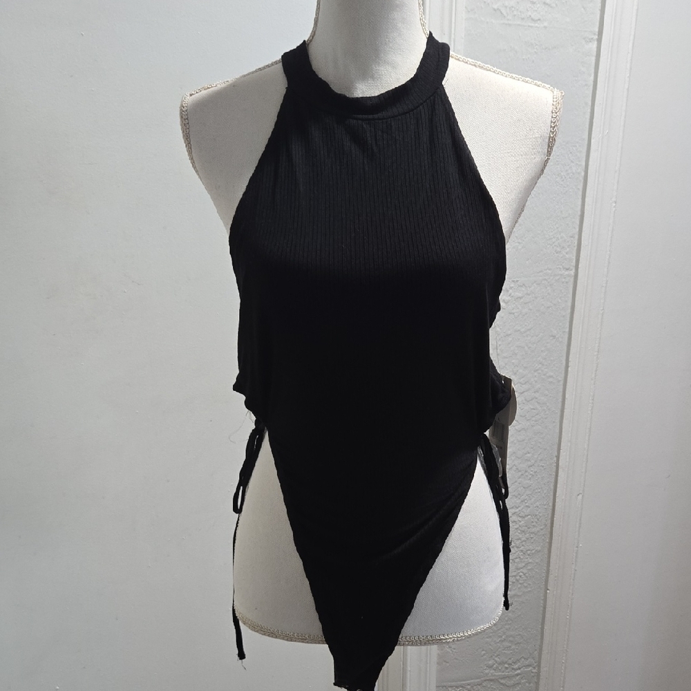 Madden Girl Black Sleeveless Bodysuit